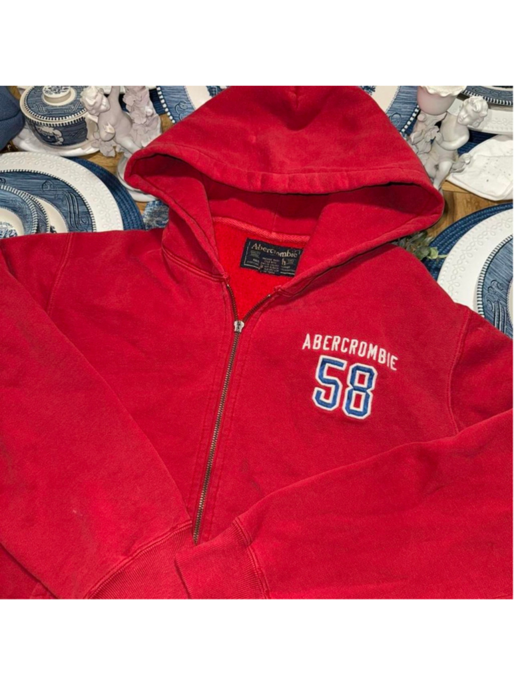 Vintage Y2K Men’s/unisex Abercrombie red jacket